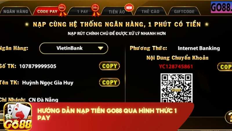 Huong Dan Nap Tien Go88 Qua Hinh Thuc 1 Pay (1)