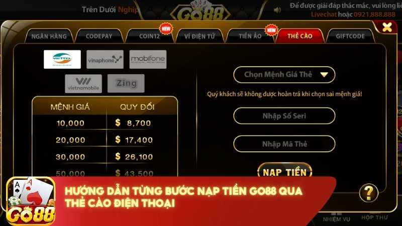 Huong Dan Tung Buoc Nap Tien Go88 Qua The Cao Dien Thoai (1)